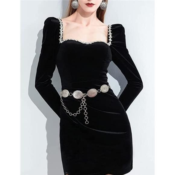 TOPACC Metal Chain Belt for Women Waist chains for Dresses Jeans Western Cowgirl main image 6